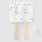 さくらんぼブロッサム日本の桜結婚式 プログラム ハンドファン (正面&裏面)