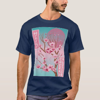 さくらんぼブロッサム日本の桜VAPORWAVE美学 Tシャツ