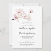 さくらんぼブロッサム日本の結婚桜 招待状 (正面)