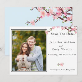 さくらんぼブロッサム春の結婚式日付を保存PHOTO セーブザデート
