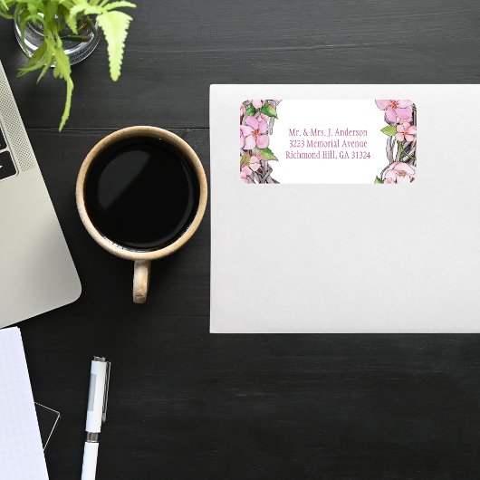 さくらんぼブロッサム春ピンクウォーター色 ラベル