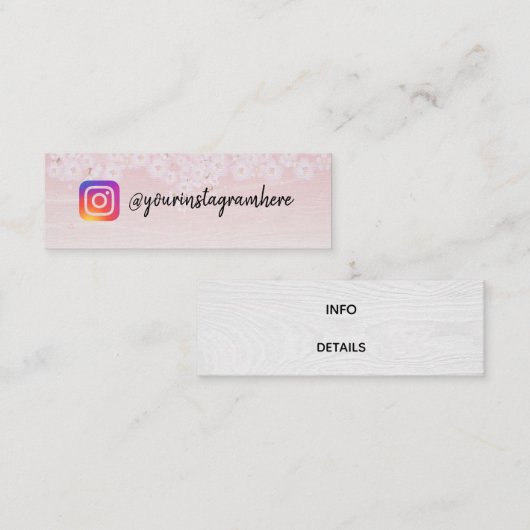 さくらんぼブロッサム木製名刺 スキニー名刺 (正面/裏面)