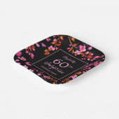 さくらんぼブロッサム桜サプライズブラック誕生日 ペーパープレート (傾斜あり)