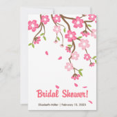 さくらんぼブロッサム桜フラワーズブライダルシャワー 招待状 (正面)