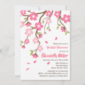 さくらんぼブロッサム桜フラワーズブライダルシャワー 招待状 (裏面)