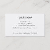 さくらんぼブロッサム桜ブルーピンクシック美しいサロン 名刺 (裏面)