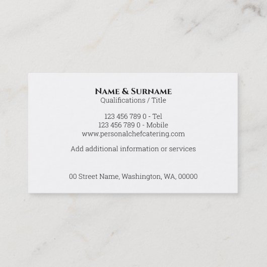 さくらんぼブロッサム桜ブルーピンクシック美しいサロン 名刺 (裏面)