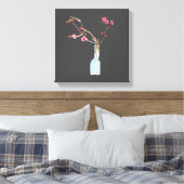 さくらんぼブロッサム桜水彩画 キャンバスプリント (インサイチュ (寝室))