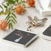 さくらんぼブロッサム桜水彩画 キーホルダー (側面)