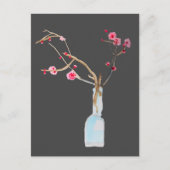 さくらんぼブロッサム桜水彩画 ポストカード (正面)