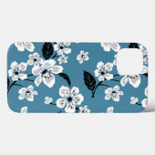 さくらんぼブロッサム桜（スモーキーブルー） Case-Mate iPhoneケース (裏面 (横))