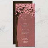 さくらんぼブロッサム桜（夕暮れ）水彩メニューカード メニュー (正面/裏面)