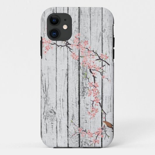 さくらんぼブロッサム素朴な白ヴィンテージ Case-Mate iPhoneケース (裏面)