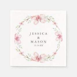 さくらんぼブロッサム結婚のカクテルナプキン スタンダードカクテルナプキン