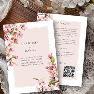 さくらんぼブロッサム結婚の詳細とウェブサイト 招待状