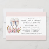 さくらんぼブロッサム結婚シャンパンリハーサルディナー 招待状 (正面)