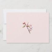 さくらんぼブロッサム結婚シャンパンリハーサルディナー 招待状 (裏面)