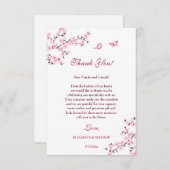 さくらんぼブロッサム結婚ダウンロードありがとう 招待状 (正面/裏面)