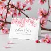 さくらんぼブロッサム結婚ピンクフローラサンキュー サンキューカード