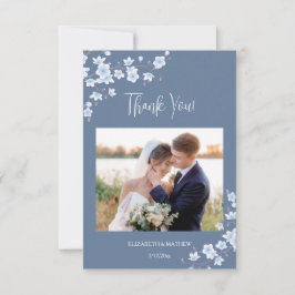 さくらんぼブロッサム結婚写真のサンキューカード サンキューカード