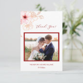 さくらんぼブロッサム結婚写真のサンキューカード サンキューカード (スタンド正面)