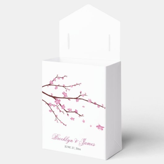 さくらんぼブロッサム結婚式の引き出物ボックステント フェイバーボックス (オープン)