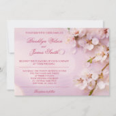 さくらんぼブロッサム結婚式招待状ピンクフローラ 招待状 (正面)