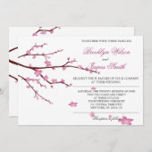 さくらんぼブロッサム結婚式招待状 招待状 (正面/裏面)