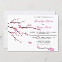 さくらんぼブロッサム結婚式招待状