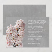 さくらんぼブロッサム結婚式招待状 招待状 (正面/裏面)