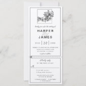 さくらんぼブロッサム結婚式招待状w rsvp添付 招待状 (正面)