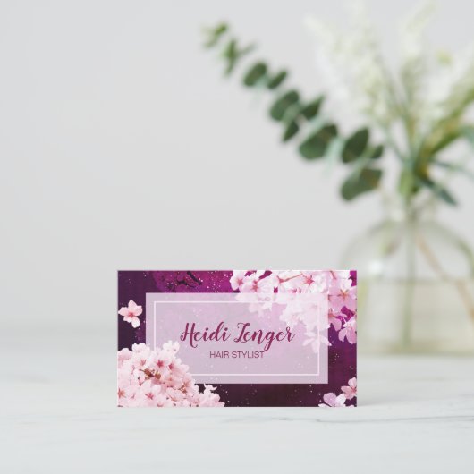 さくらんぼブロッサム美容師 名刺 (スタンド正面)