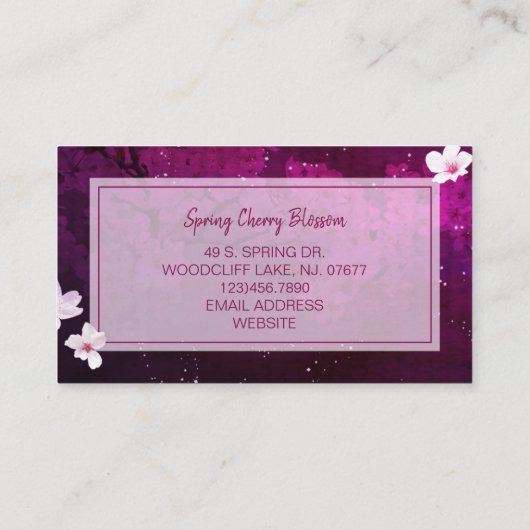 さくらんぼブロッサム美容師 名刺 (裏面)