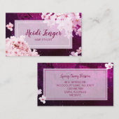 さくらんぼブロッサム美容師 名刺 (正面/裏面)