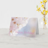 さくらんぼブロッサム誕生日カード カード (黄色い花)