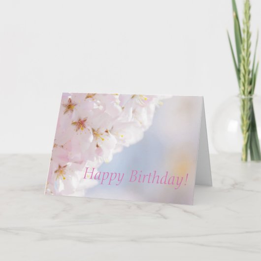 さくらんぼブロッサム誕生日カード カード (正面)