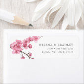 さくらんぼブロッサム開花 |の結婚差出人住所 ラベル (インサイチュ)