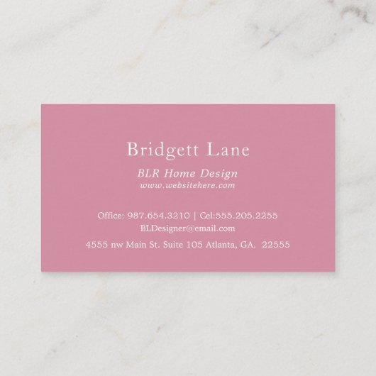 さくらんぼブロッサム開花 | インテリア設計者 名刺 (裏面)