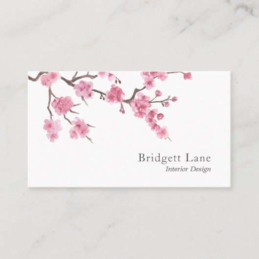 さくらんぼブロッサム開花 | インテリア設計者 名刺 (正面)