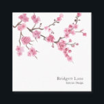 さくらんぼブロッサム開花 |ピンク スクエア名刺<br><div class="desc">さくらんぼ花をテーマにした正方形の名刺は、あらゆる業界に対応。</div>