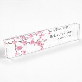 さくらんぼブロッサム開花 | 名前+タイトル デスクネームプレート