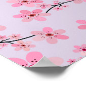 さくらんぼブロッサム06ラベンダー ポスター (角)