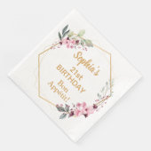 さくらんぼブロッサム21th誕生日ディナーパーティーナプキンス (コーナー)