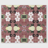 さくらんぼブロッサム&シトラスラッピング紙 ラッピングペーパー (フラット)