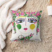 さくらんぼブロッサム – ジプシーガーデンガールコットンピロー クッション (ブランケット)