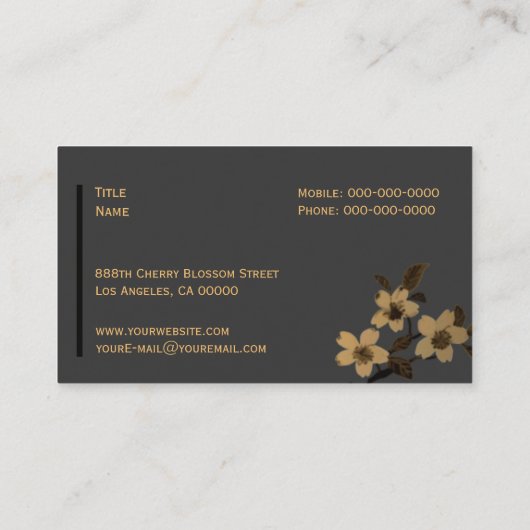 さくらんぼブロッサム・ビジネス・カード 名刺 (裏面)