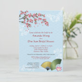 さくらんぼブロッサム&ファンディムサムブルーブライダルシャワー 招待状 (スタンド正面)