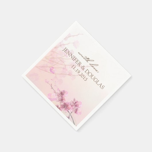 さくらんぼブロッサム/桜結婚ズカクテルナプキン スタンダードカクテルナプキン (角)