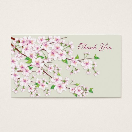 さくらんぼブロッサム(桜)。お結婚礼/ギフトラベル (正面)