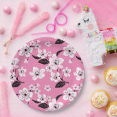 さくらんぼブロッサム – 桜（ライトピンク） ペーパープレート (パーティー)